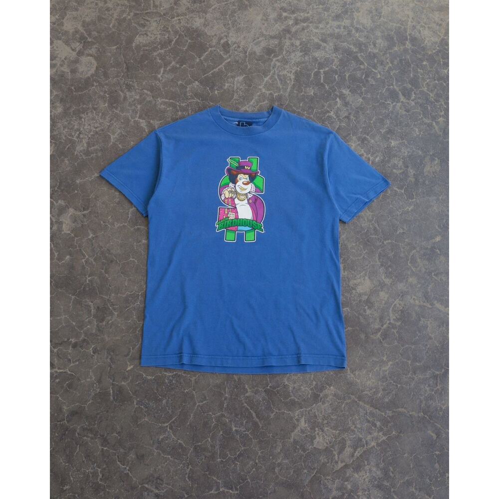 90s Birdhouse Willy Santos Dog Pimp Skate Hook Ups Blue Tee